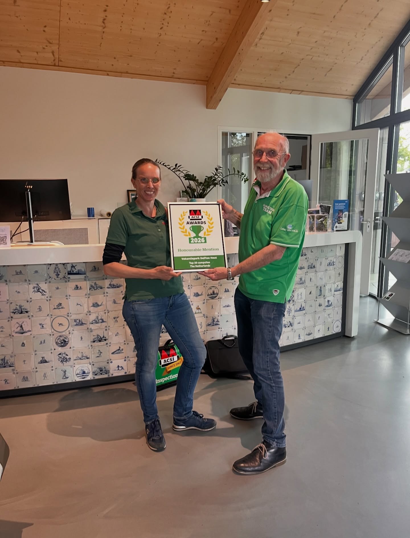 Mention honorable pour Vakantiepark Delftse Hout aux ACSI Awards