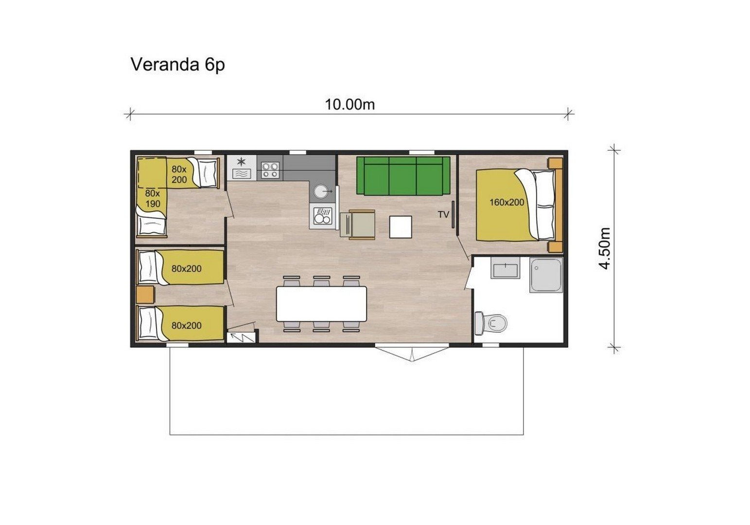 Veranda chalet 6 personen 21